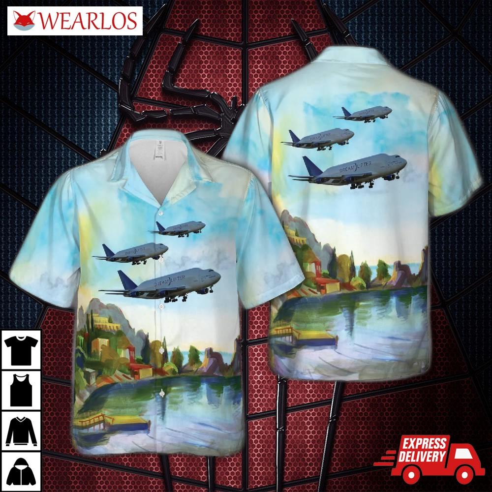 Boeing 747-400 Lcf Dreamlifter Hawaiian Shirt