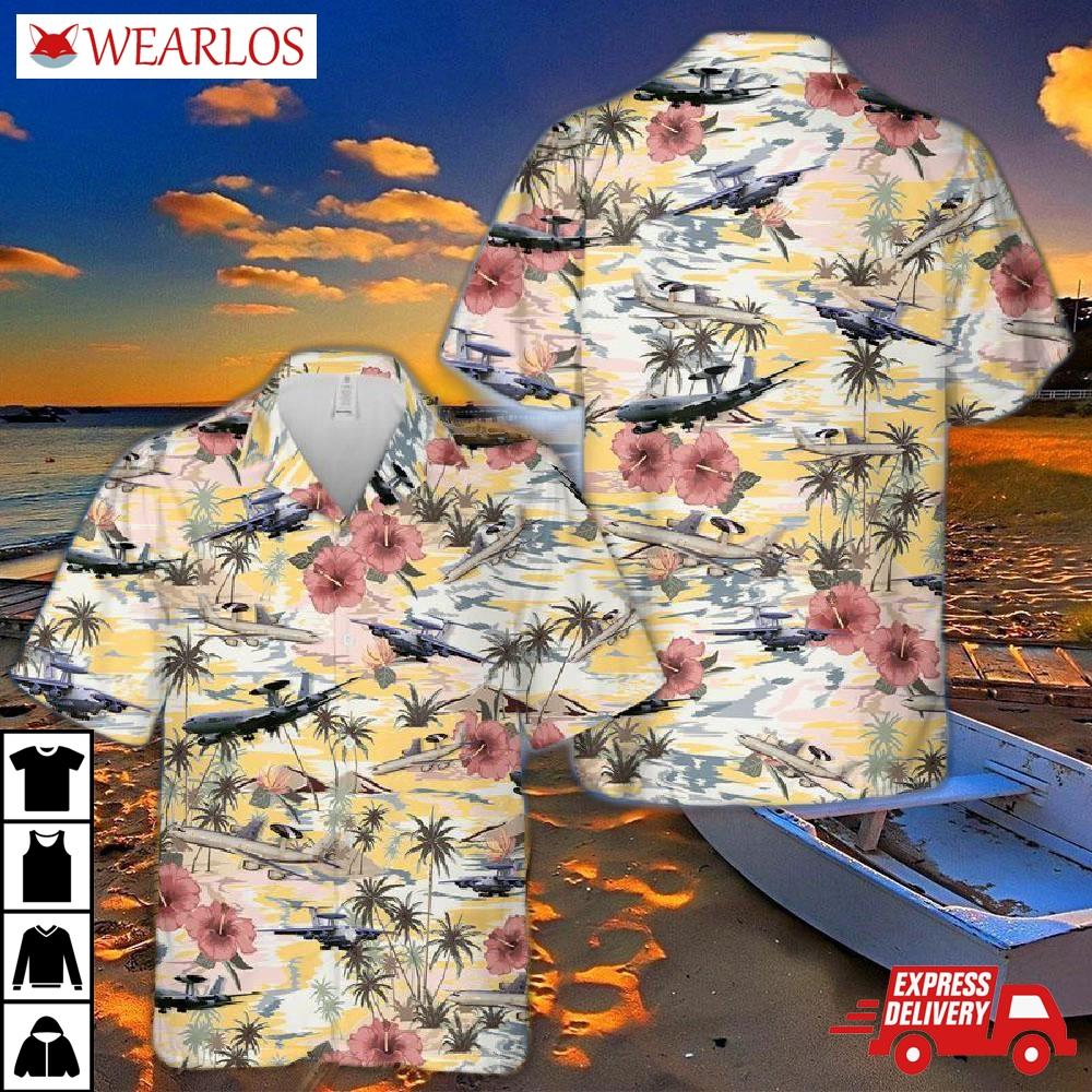 Boeing E-3 Sentry Hawaiian Shirt