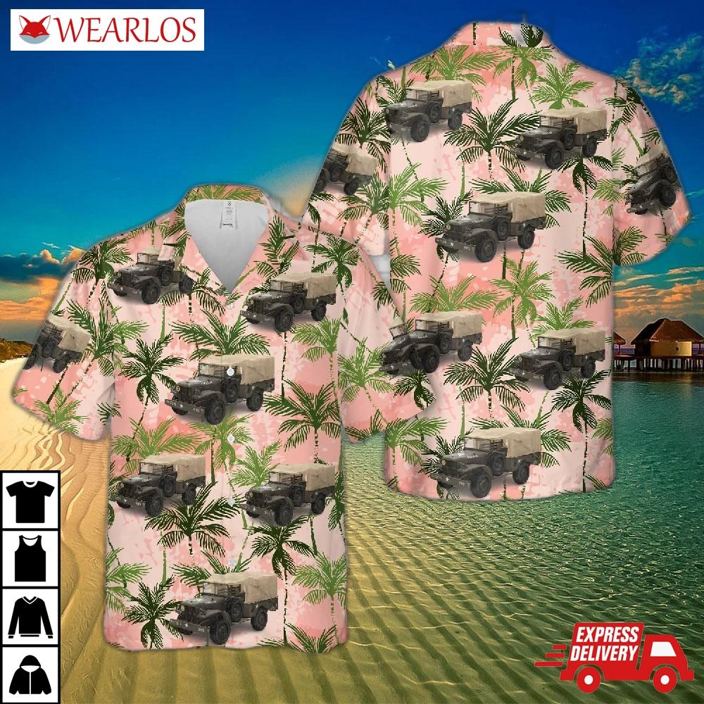 Dodge Wc-51 Usa Military Ww2 Hawaiian Shirt