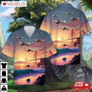 Fairchild Republic A-10 Thunderbolt Ii "warthog" 74th Fighter Squadron "flying Tigers' Hawaiian Shirt