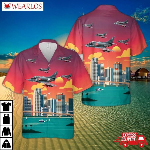 French Navy A4d-2f 'skyhawk' Hawaiian Shirt