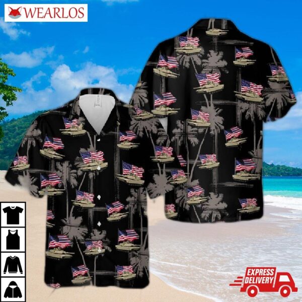 M1 Abrams Tank 4th Of July Hawaiian Shirt