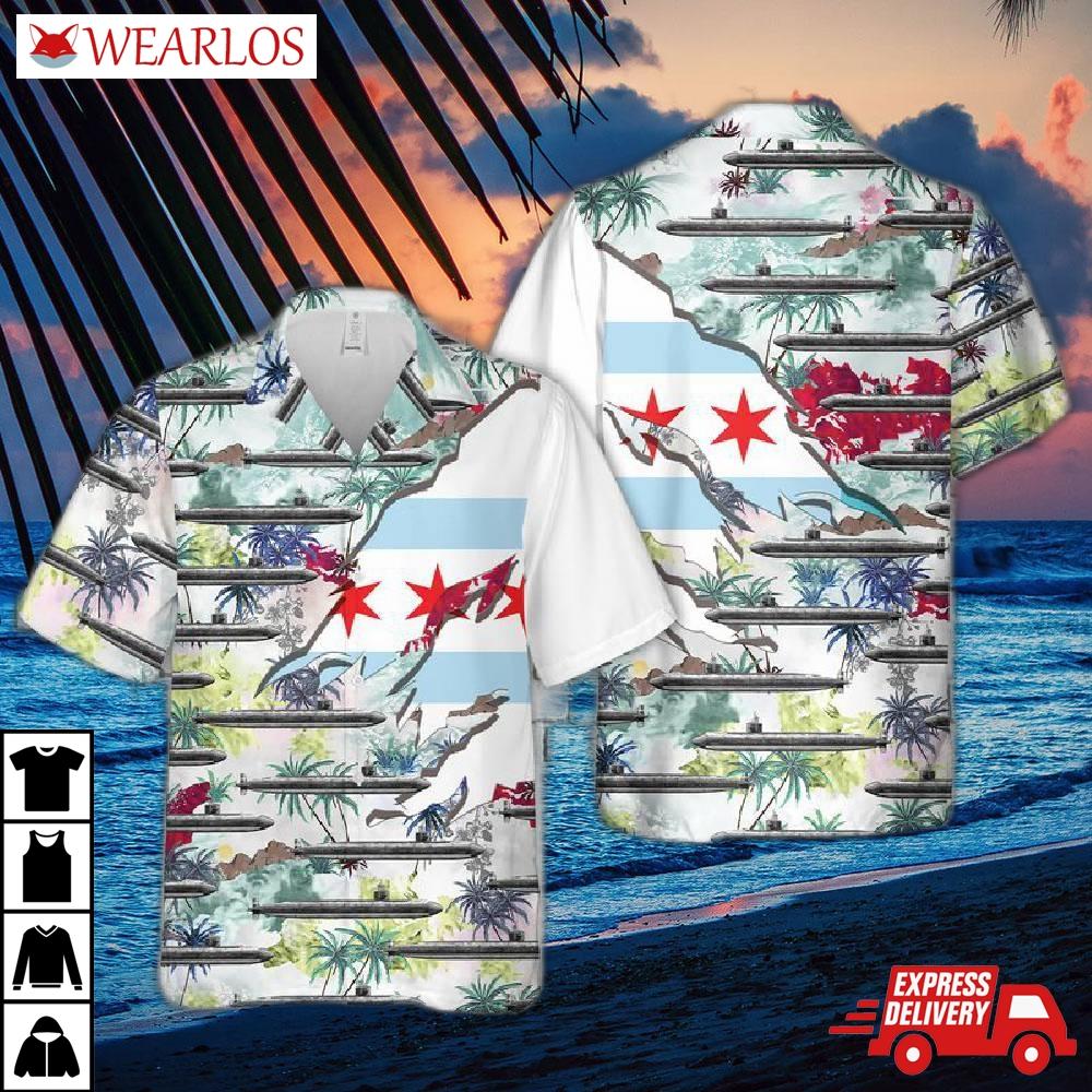 Navy Uss Chicago (ssn-721) Hawaiian Shirt