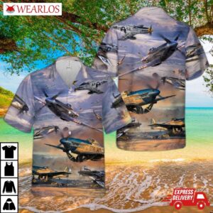North American P-51 Mustang Hawaiian Shirt