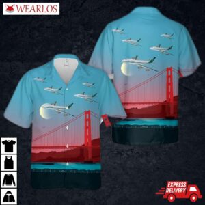 Transamerica Airlines Boeing 747 Hawaiian Shirt