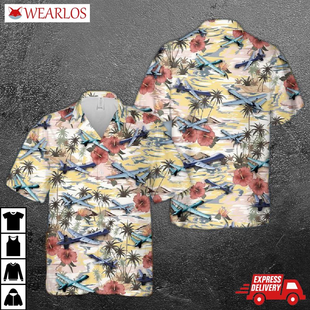 U.s. Air Force Mq-9a Reaper Hawaiian Shirt