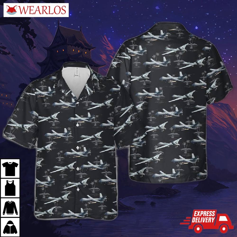 U.s. Air Force Mq-9a Reaper Hawaiian Shirt