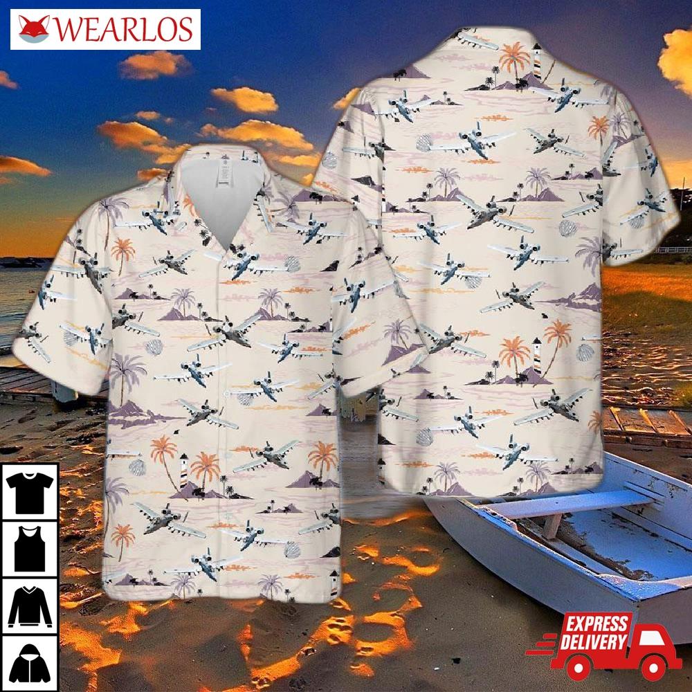United States Air Force Fairchild Republic A-10 Thunderbolt Ii Hawaiian Shirt
