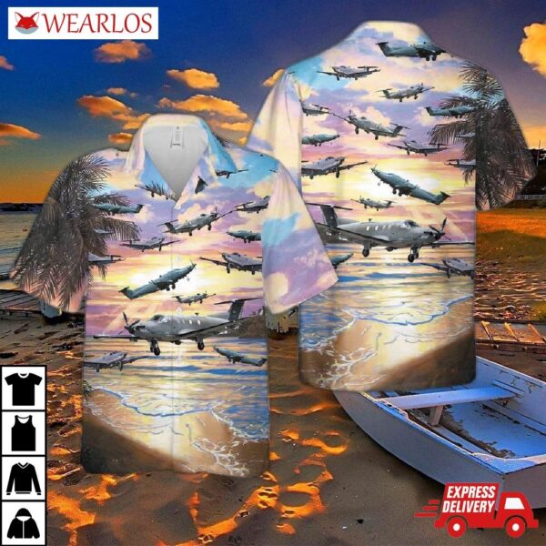 United States Air Force Pilatus U-28a Draco Hawaiian Shirt