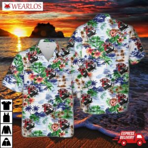 Us Army Air Cavalry 11th Armored Rgt Cobra Ah-1f Attack Helicopter Hawaiian Shirt