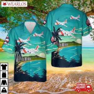 Us Coast Guard Barbers Points Hc-130h Hercules Hawaiian Shirt