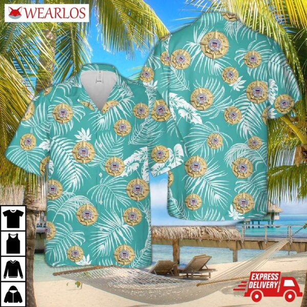 Us Coast Guard Commandant Staff Badge Hawaiian Shirt