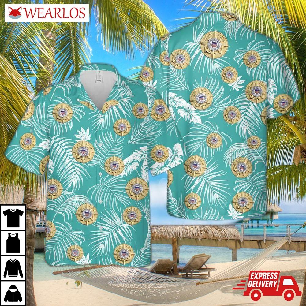 Us Coast Guard Commandant Staff Badge Hawaiian Shirt