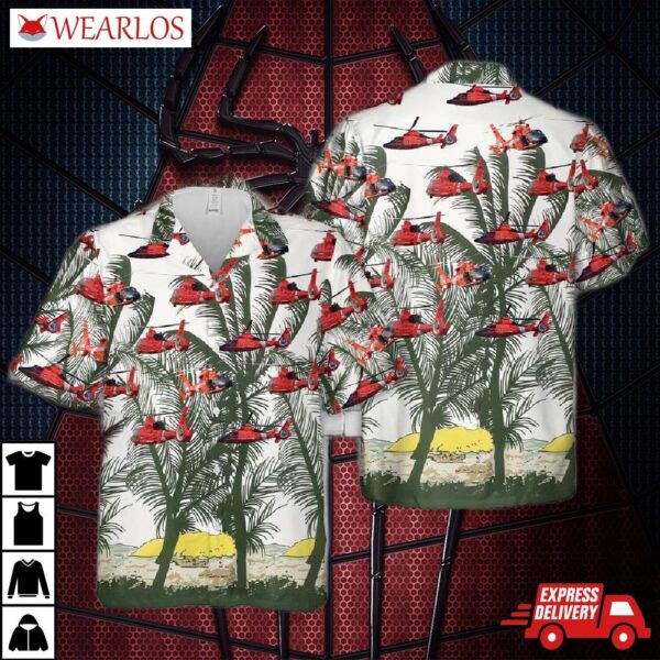 Us Coast Guard Mh-65 Dolphin Hawaiian Shirt