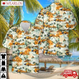 Us Coast Guard Sikorsky Mh-60t Jayhawk (s-70b-5) Hawaiian Shirt