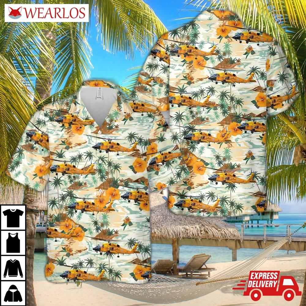Us Coast Guard Sikorsky Mh-60t Jayhawk (s-70b-5) Hawaiian Shirt