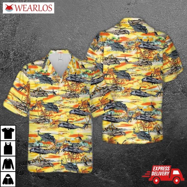 Us Navy Sikorsky Ch-53e Super Stallion (mh-53e Sea Dragon) Hawaiian Shirt