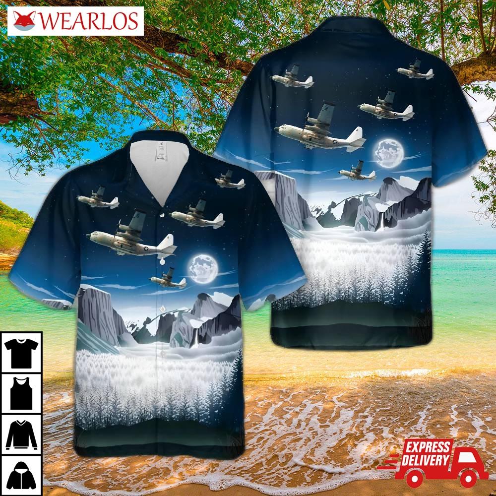 Us Navy Tacamo Ec-130q Of Vq-4, In 1984 Hawaiian Shirt
