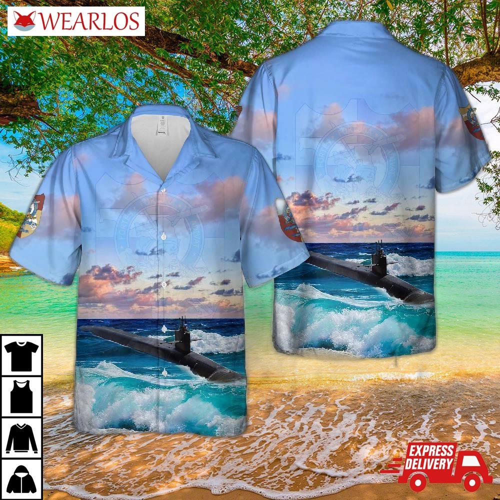 Us Navy Uss Florida (ssgn-728) Ohio-class Cruise Missile Submarine Hawaiian Shirt