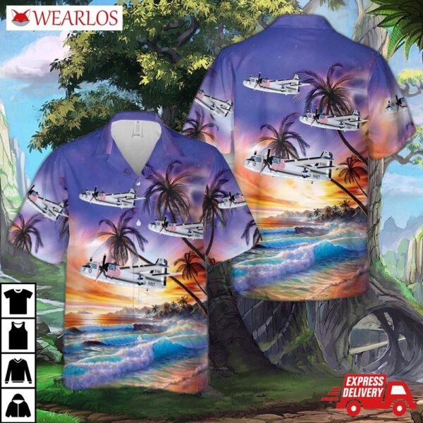 Uss Lexington "blue Ghost" 1977 C-1 Trader Hawaiian Shirt